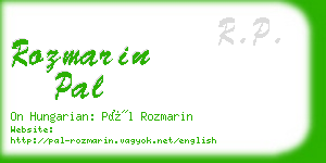 rozmarin pal business card